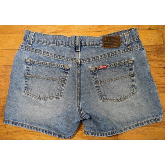 Vintage Polo Jeans Co Ralph Lauren Saturday Short Womens Denim Shorts Sz 10 Flag - Picture 6 of 7